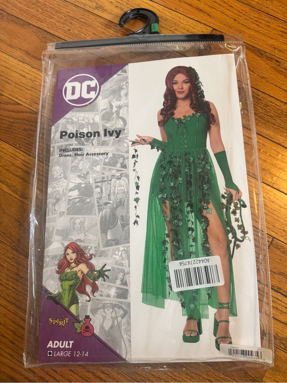 Halloween costume- Poison Ivy Green Dress Costume-size L